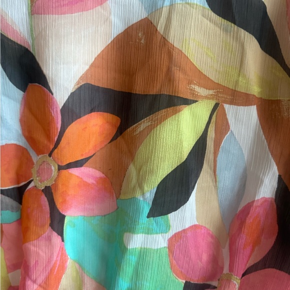 Floral Chiffon Cropped Wrap Top from Forever 21 Sz Medium - Picture 8 of 11